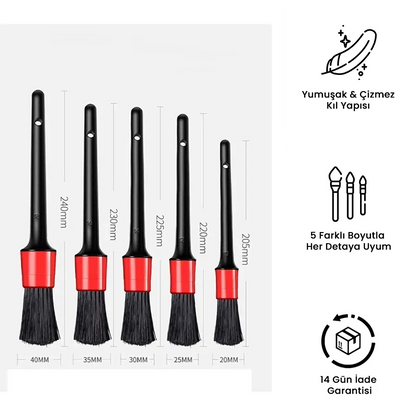 Torquell™ DetailPro 5'li Detay Fırça Seti